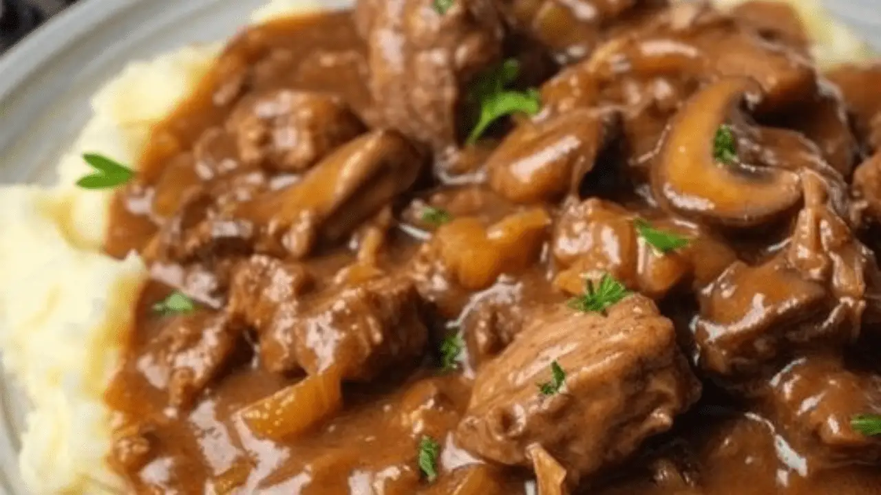 Beef Tips with Mushroom Sauce Recipe
