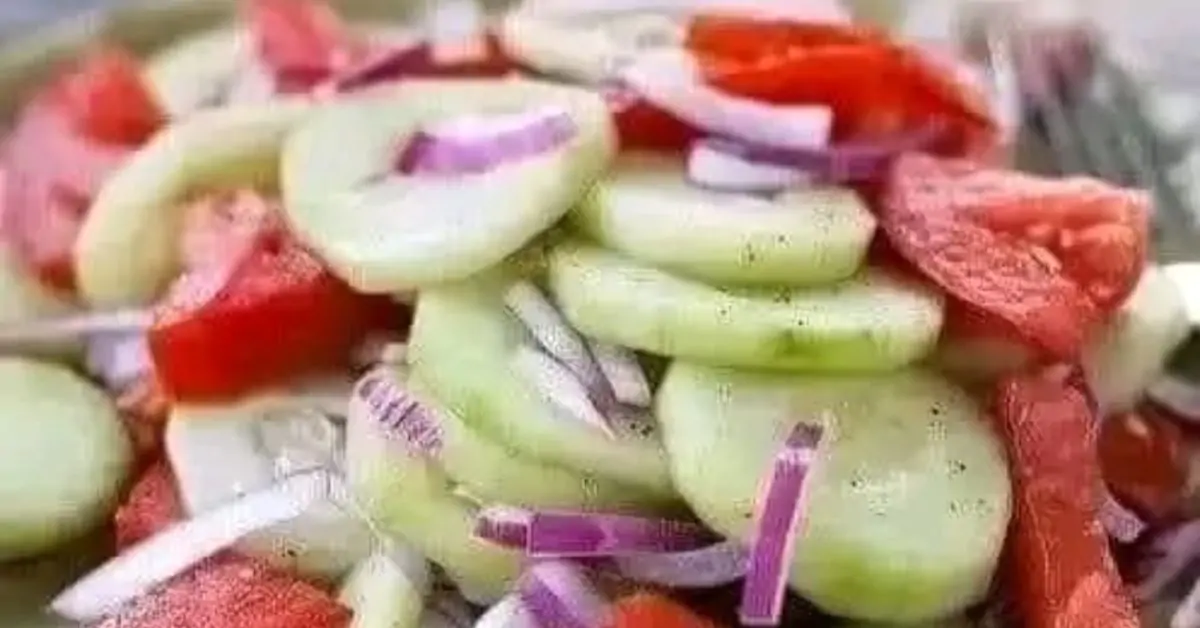 Cucumber, Onion and Tomato Salad Recipe